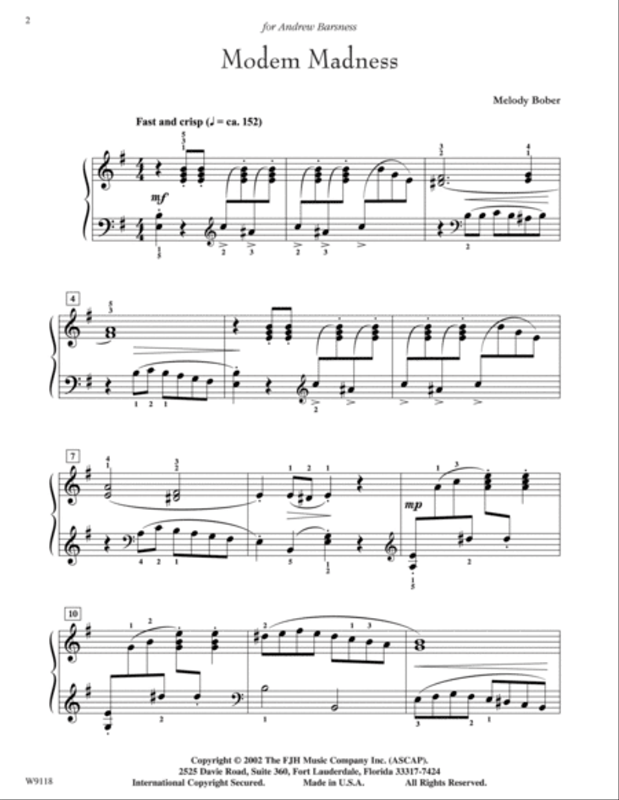 Modem Madness Piano Solo scores gallery preview page 2