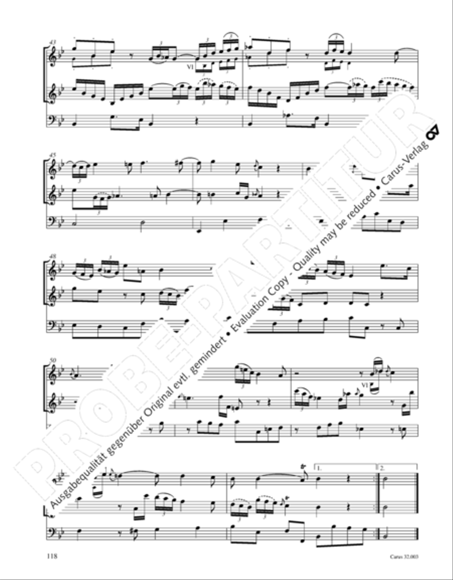 Gesamtausgabe Band 3 (Kammermusik: Duette, Solo- und Triosonaten) Score scores gallery preview page 139