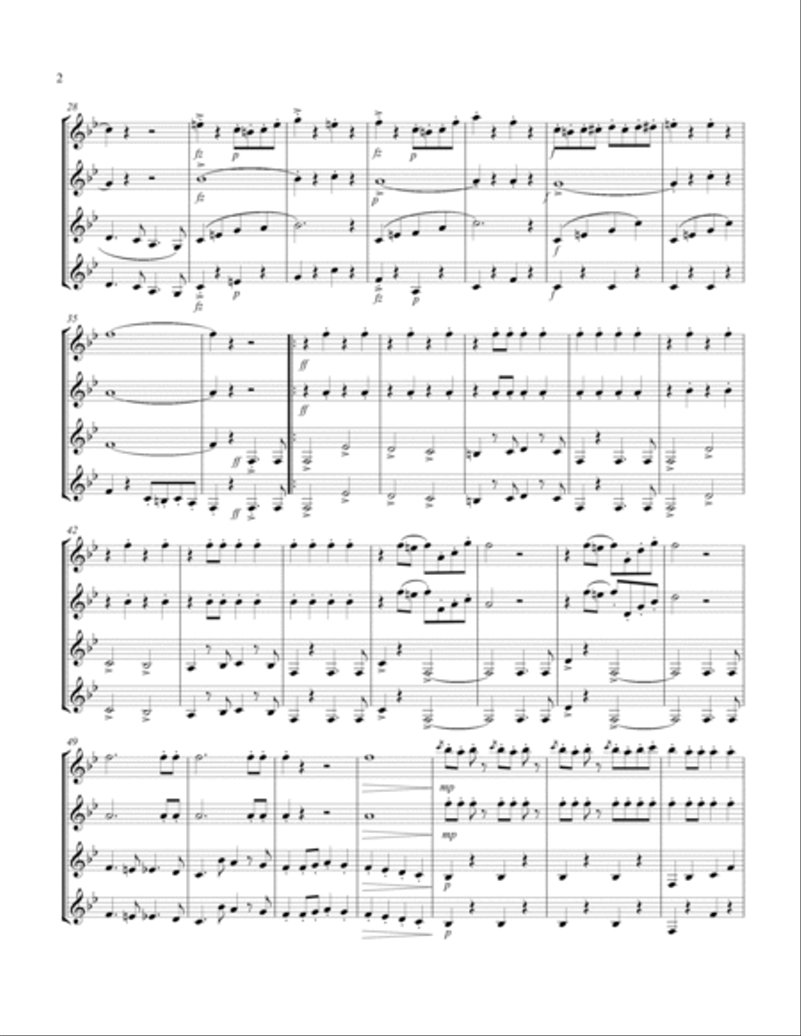Alte Kameraden - Old Comrades (for Clarinet Quartet) Clarinet Quartet scores gallery preview page 3