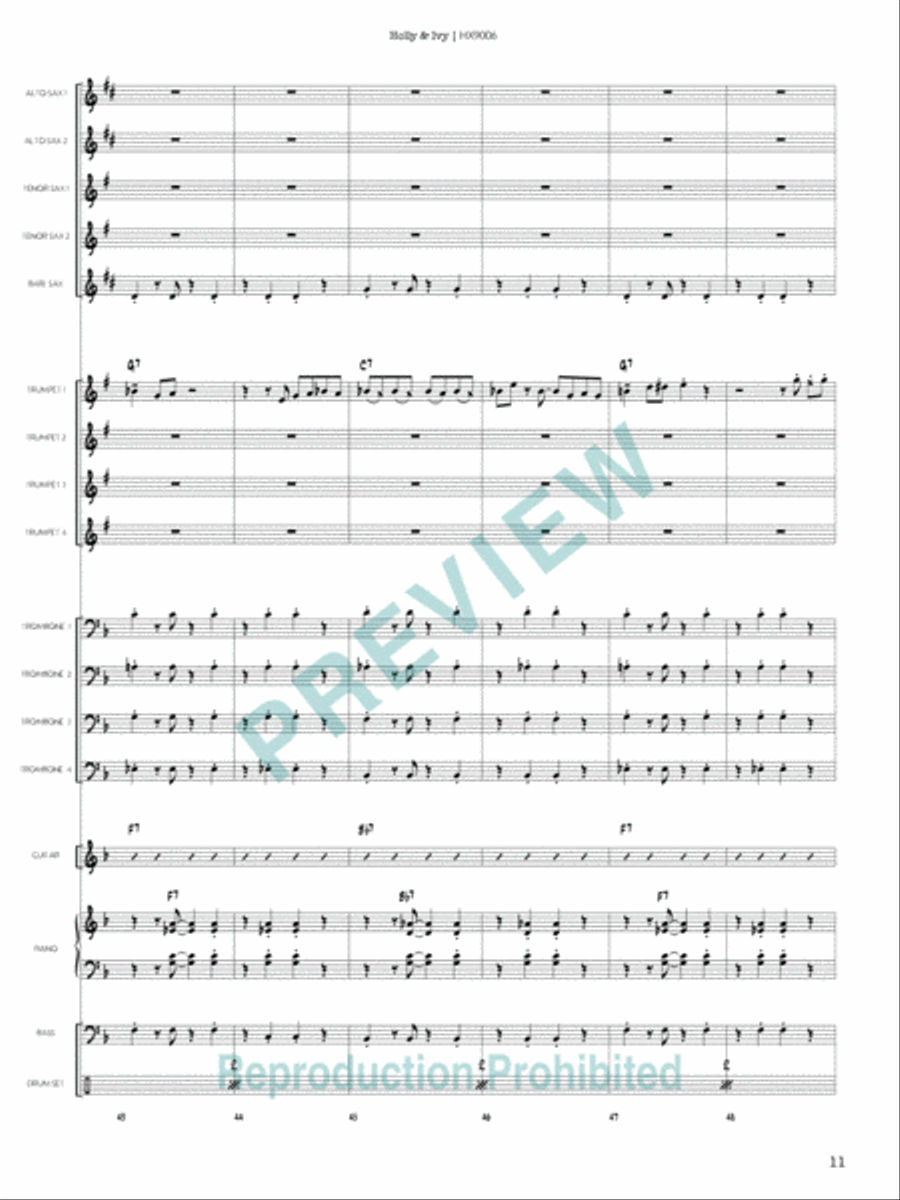 Holly & Ivy Holly & Ivy Jazz Ensemble scores gallery preview page 12