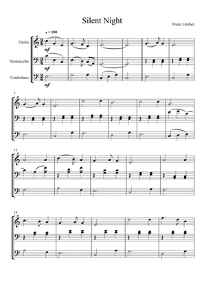 Franz Gruber - Silent Night (Violin, Violoncello and Double Bass Trio)