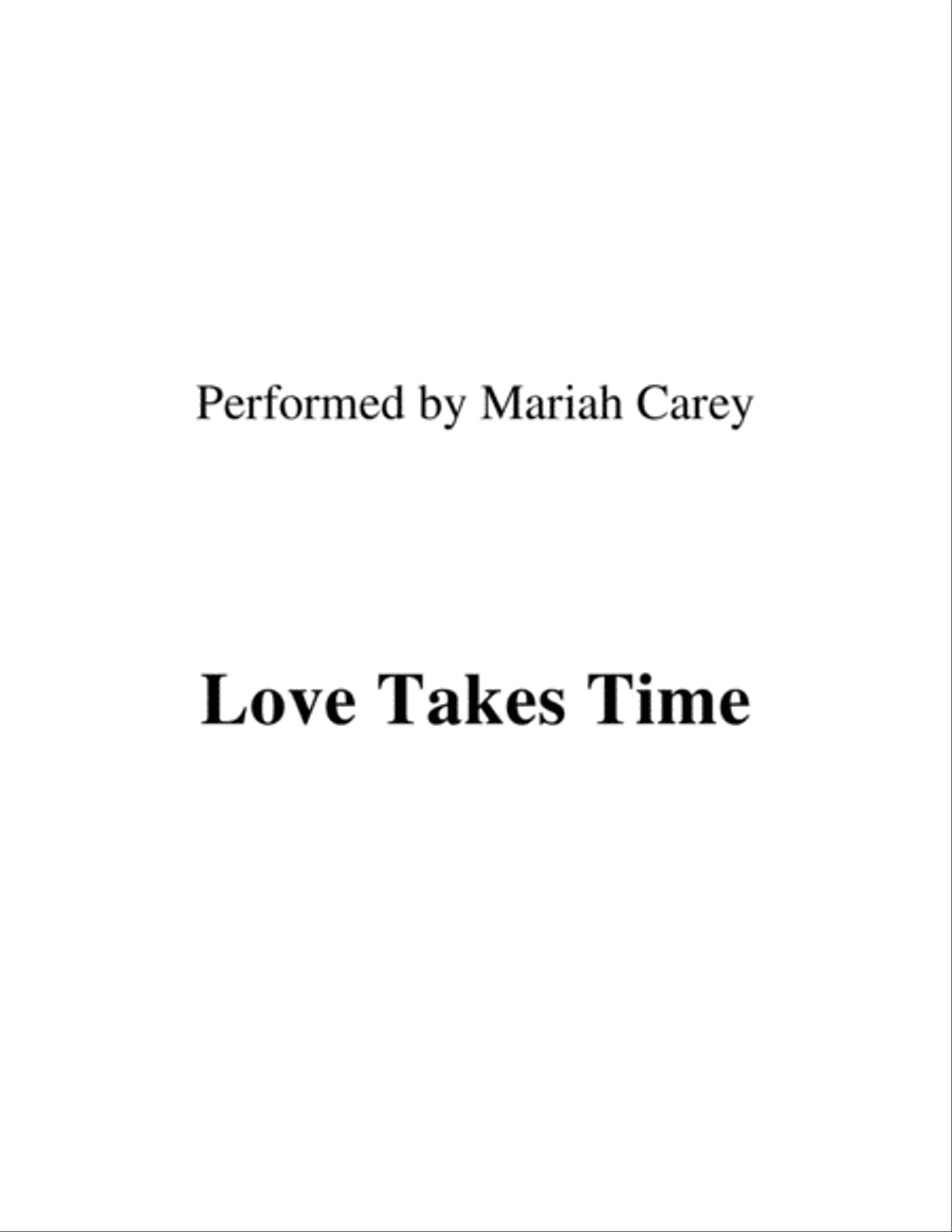 Love Takes Time Small Ensemble scores gallery preview page 1