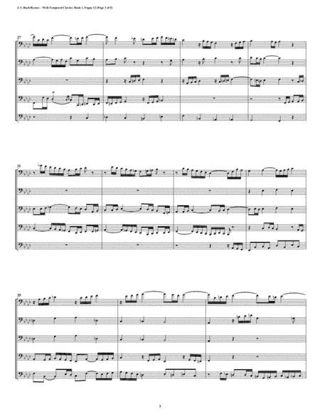 Fugue 12 from Well-Tempered Clavier, Book 1 (Bassoon Quintet) image number null