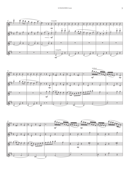 BANANIER (LE) for saxophone quartet image number null
