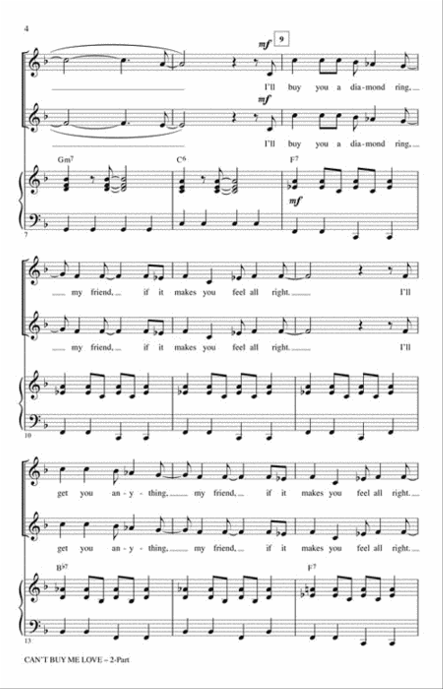 Can't Buy Me Love Can't Buy Me Love 2-Part scores gallery preview page 3