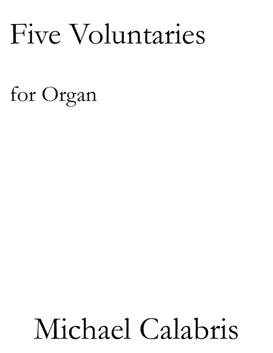 Five Voluntaries (for Organ) Organ Solo scores gallery preview page 1