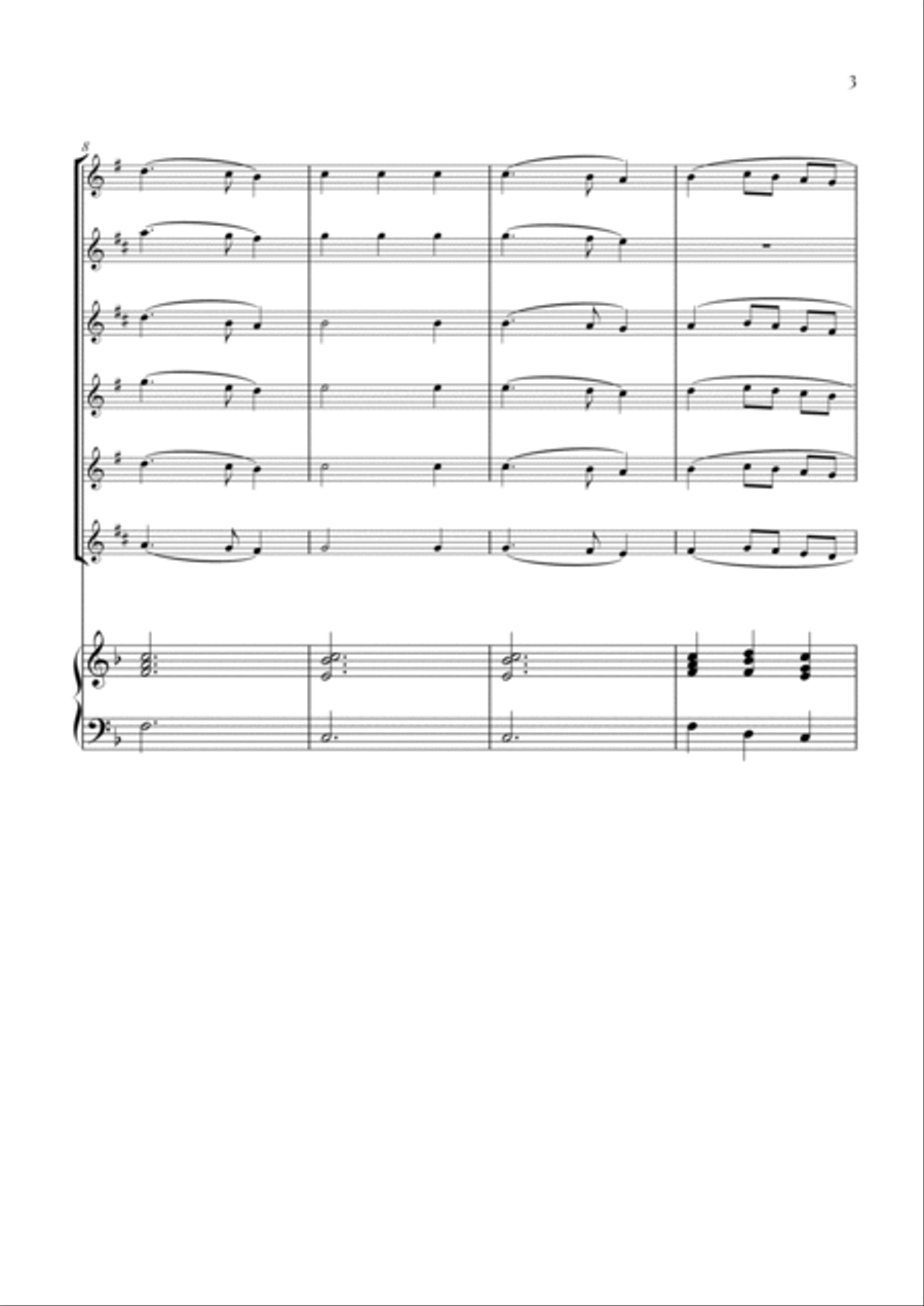 My Country 'Tis of Thee (America) Woodwind Ensemble scores gallery preview page 3