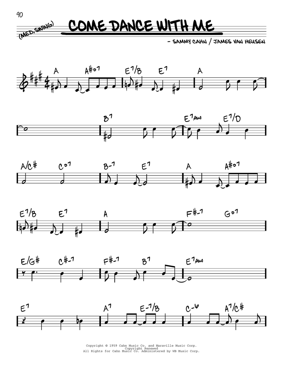 Come Dance With Me Piano scores gallery preview page 1