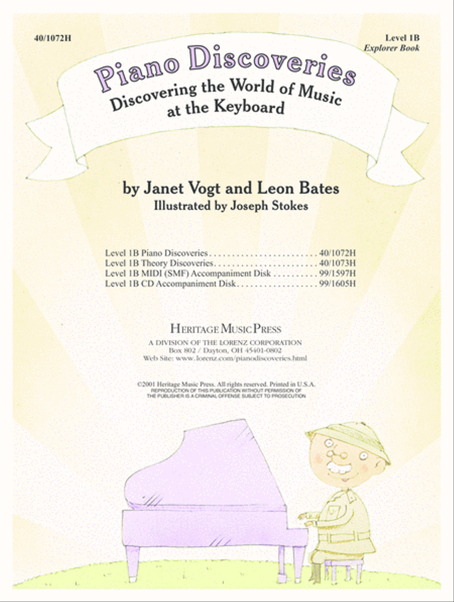 Piano Discoveries Piano Bk 1B Digital Download Piano Method scores gallery preview page 1