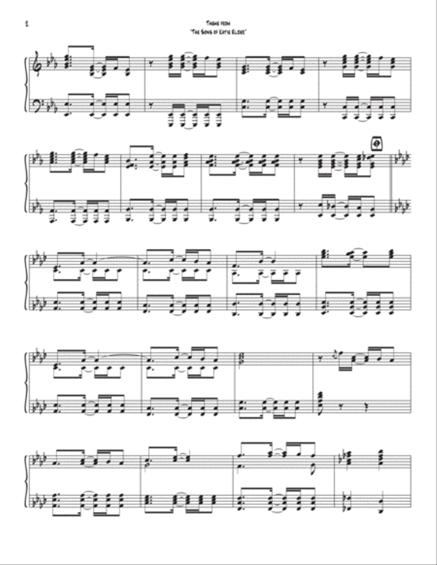 The Sons Of Katie Elder Piano Solo scores gallery preview page 2
