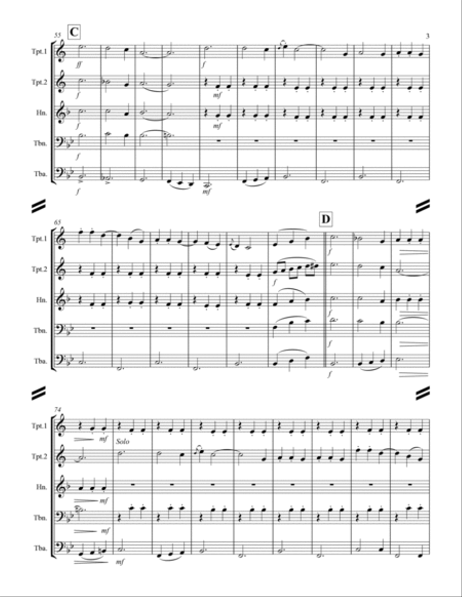 Cielito lindo (for Brass Quintet) Brass Quintet scores gallery preview page 4