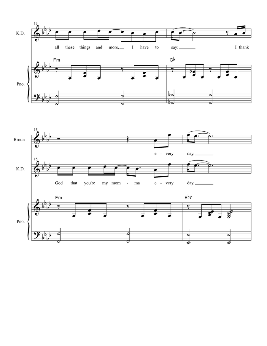 Momma (Vocal Quintet) Choir scores gallery preview page 3