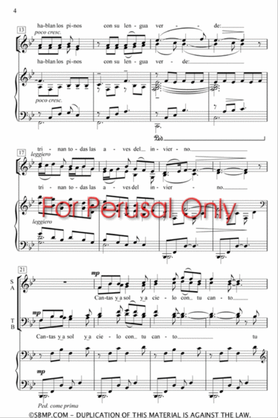 Tu Voz - SATB Octavo 4-Part scores gallery preview page 3