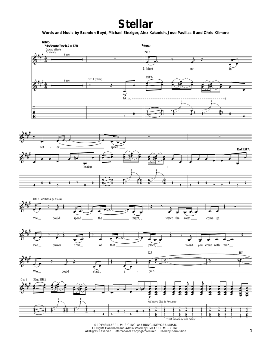 Stellar Acoustic Guitar scores gallery preview page 1