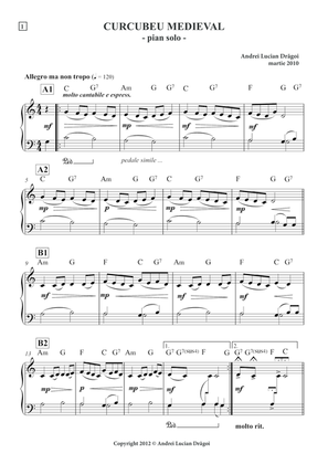 Medieval Rainbow (Curcubeu medieval) (arrangement for piano solo no.1)