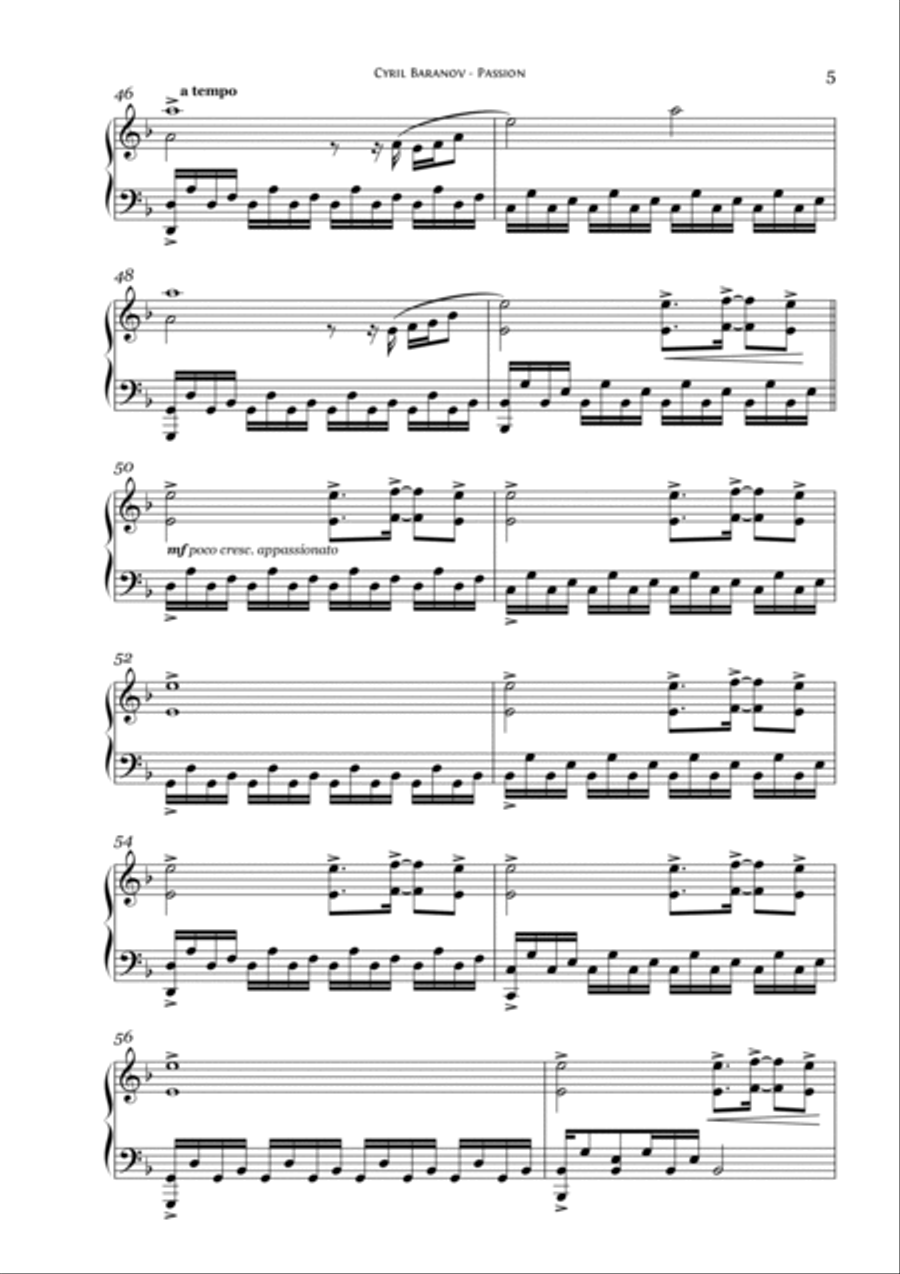 Passion Piano Solo scores gallery preview page 5