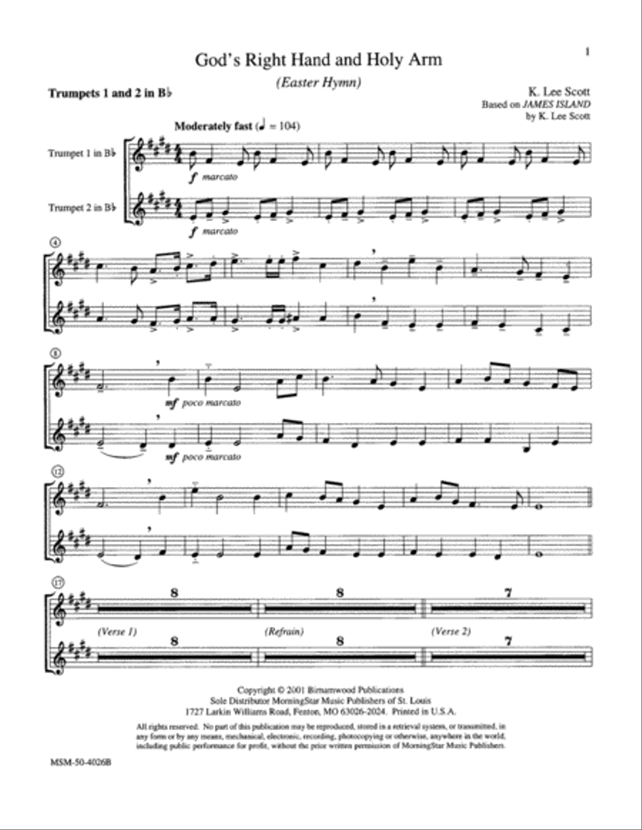 God's Right Hand and Holy Arm Choir scores gallery preview page 2