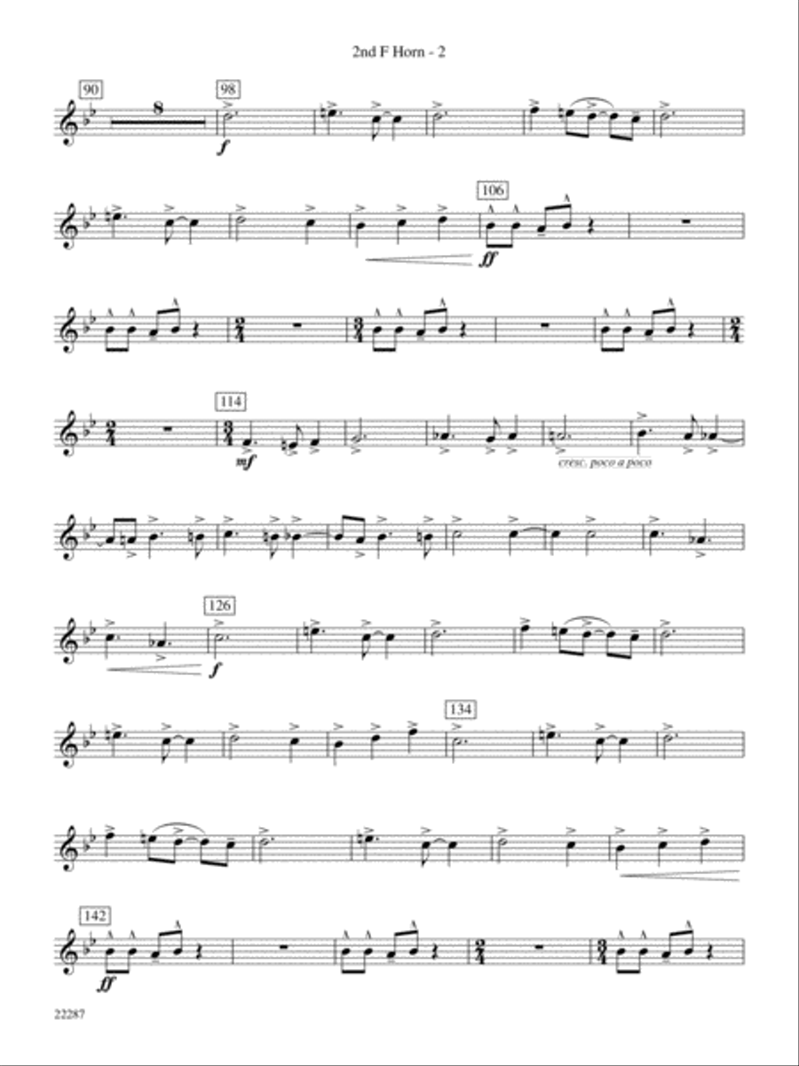 Primordial Overture: 2nd F Horn Concert Band scores gallery preview page 2
