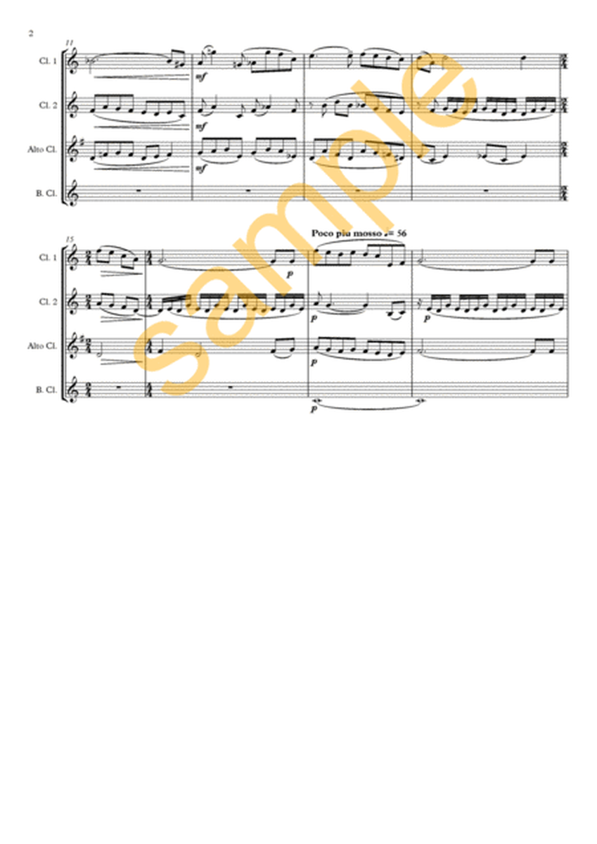 Cinema Paradiso - clarinet quartet image number null