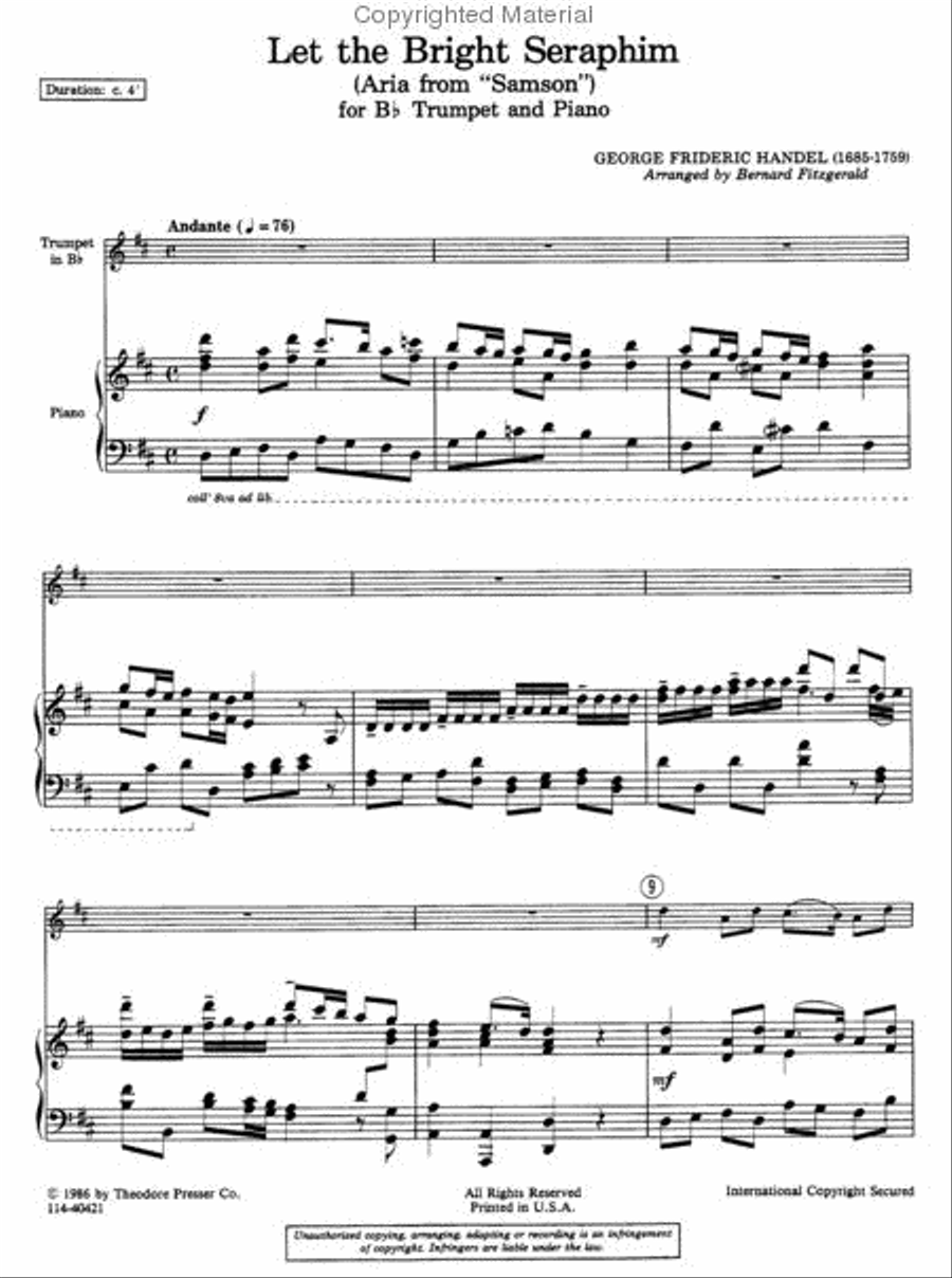 Let the Bright Seraphim Chamber Music scores gallery preview page 2