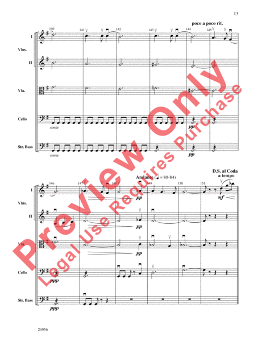 Allegretto Grazioso (from Symphony No. 8) String Orchestra scores gallery preview page 14
