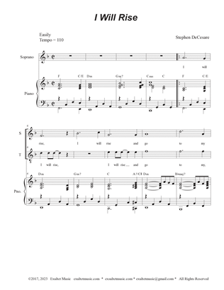 I Will Rise (Psalm 51) (Duet for Soprano and Tenor solo)