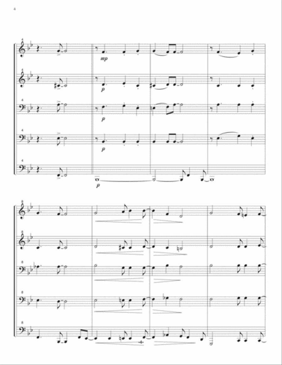 Low in the Grave for brass quintet Brass Quintet scores gallery preview page 4
