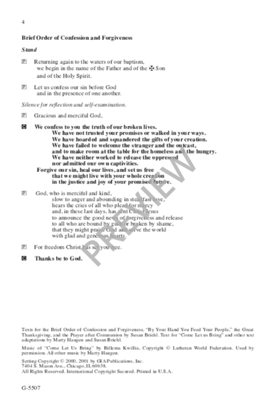 Tree of Life Setting, Holy Communion - Choral edition image number null