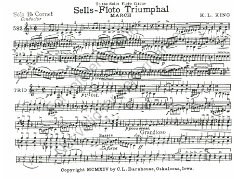 Sells - Floto Triumphal Condensed Score scores gallery preview page 2