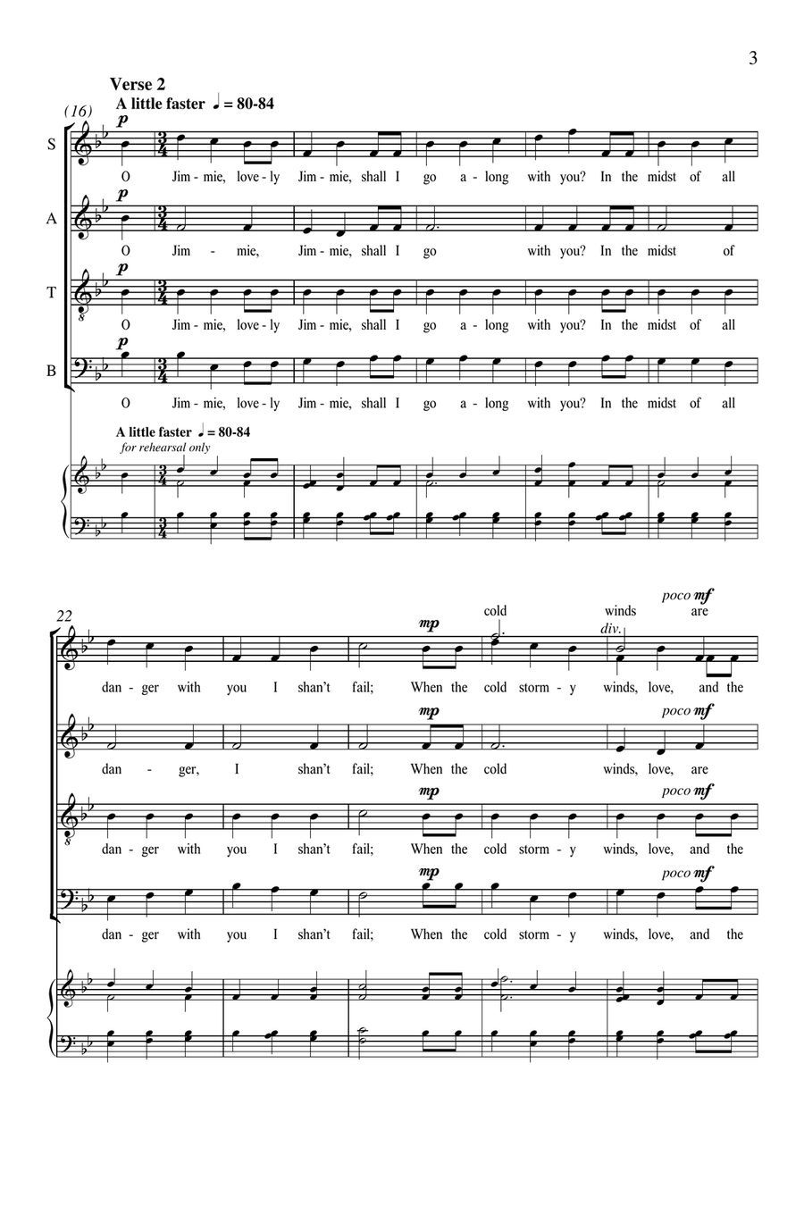 Due East: 3. Farewell Nancy Divisi scores gallery preview page 2