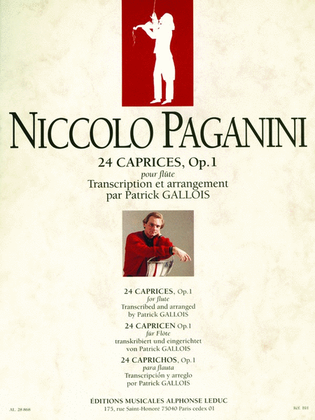 Book cover for 24 Caprices, Op.1 (flute)