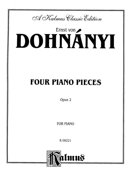 4 Piano Pieces Op 2