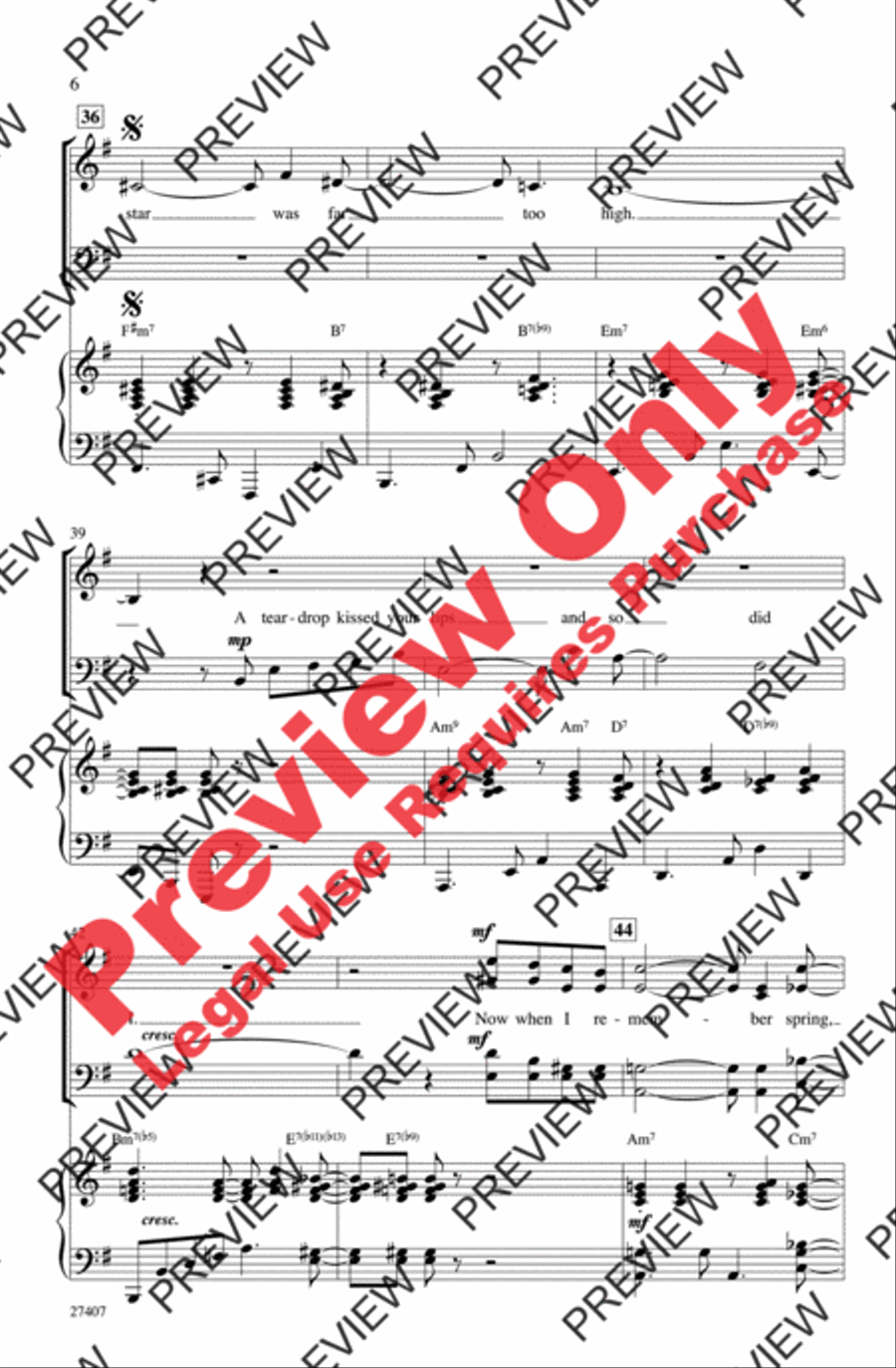 The Shadow of Your Smile 4-Part scores gallery preview page 6