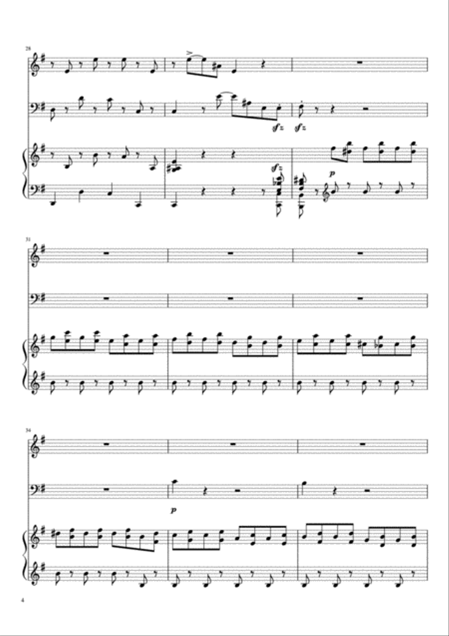 Holberg Suite opus 40 I.Prelude Flute scores gallery preview page 4