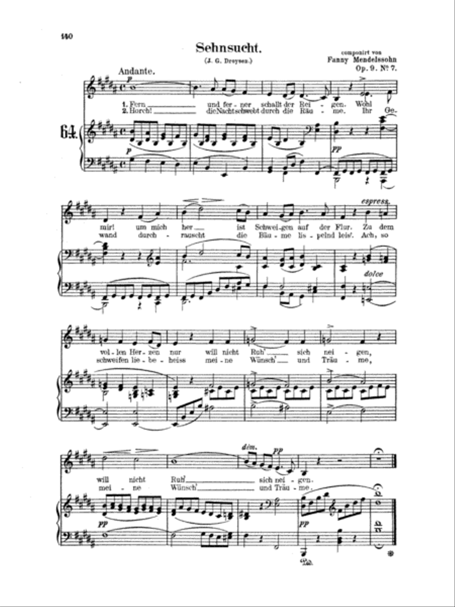 Mendelssohn: 79 Songs, Low Voice (German) Low Voice scores gallery preview page 1