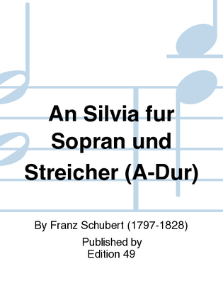 Book cover for An Silvia fur Sopran und Streicher (A-Dur)