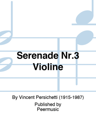 Serenade Nr.3 Violine