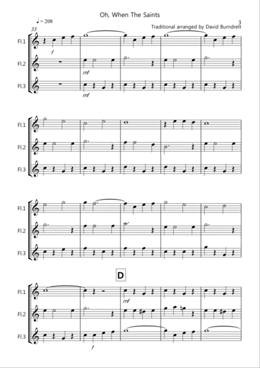 8 Easy Trios, for Flute Woodwind Trio scores gallery preview page 3