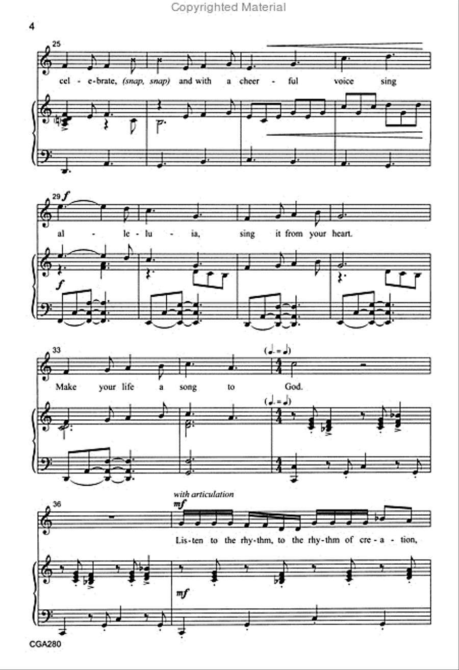 Festival Alleluia (Two-part) Unison Choir scores gallery preview page 4
