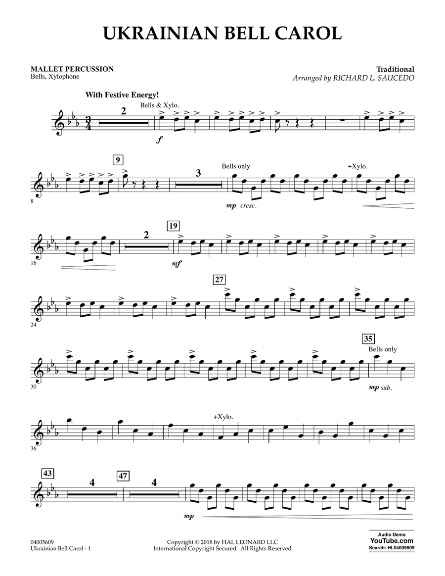 Carol of the bells drums top