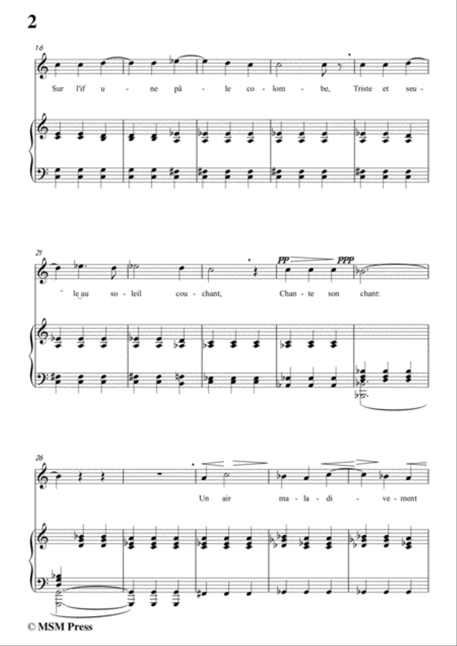 Berlioz-Au Cimetière in C Major,for voice and piano Voice Solo scores gallery preview page 4