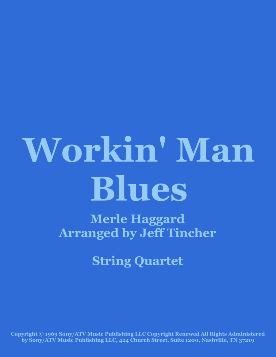 Workin' Man Blues String Quartet scores gallery preview page 1