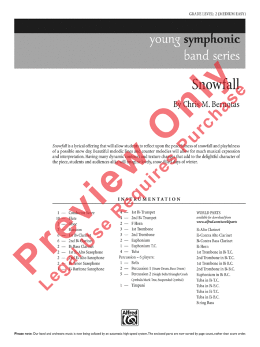 Snowfall Concert Band scores gallery preview page 2