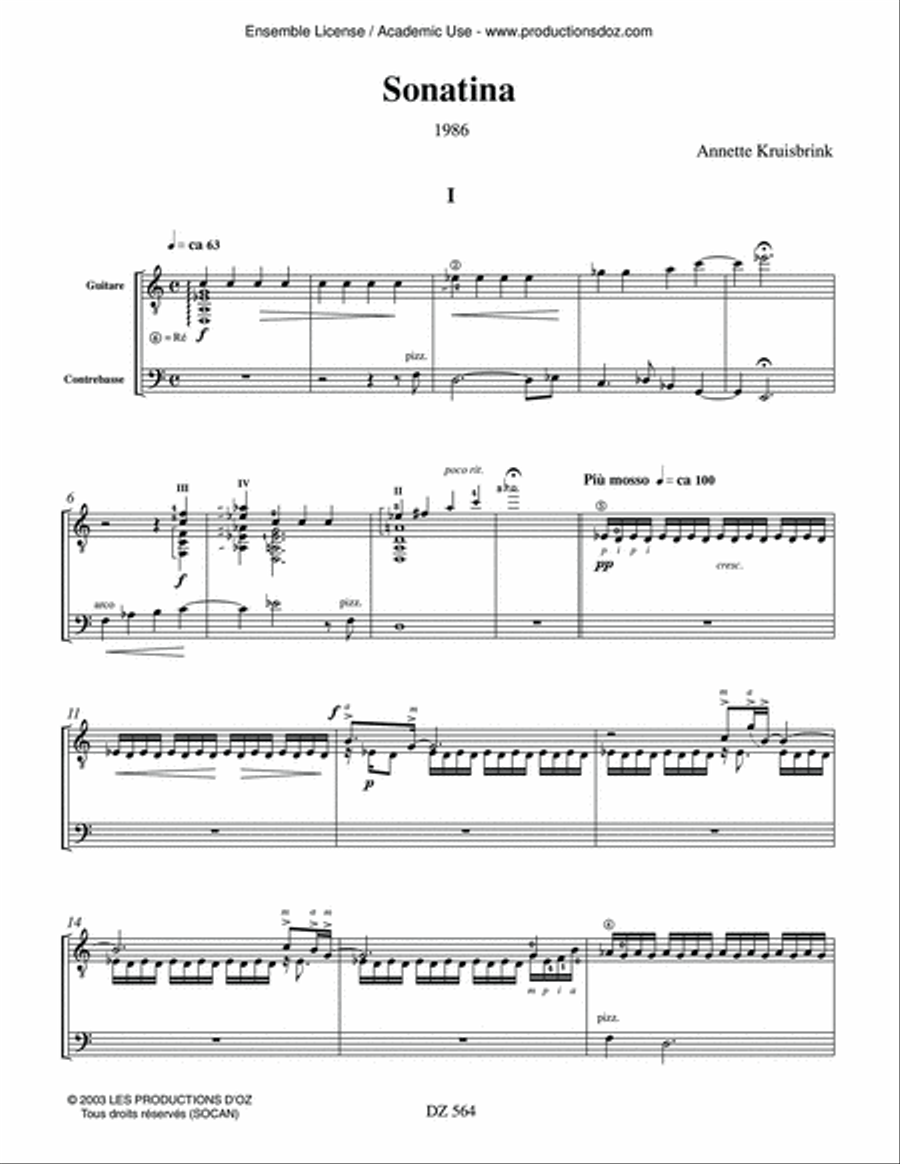 Sonatina Double Bass scores gallery preview page 3