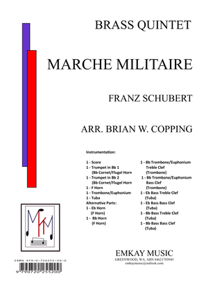 Book cover for MARCHE MILITAIRE – BRASS QUINTET