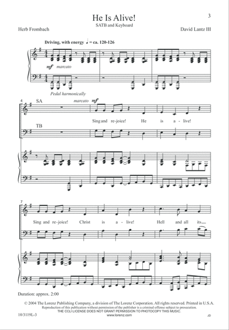 He Is Alive! 4-Part scores gallery preview page 3