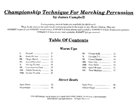 Championship Technique for Marching Percussion