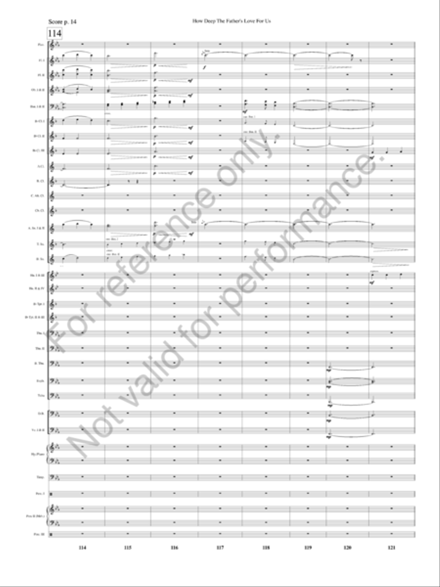 How Deep The Father's Love For Us Concert Band scores gallery preview page 17