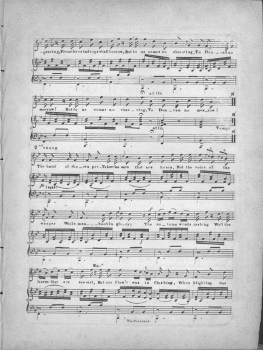 The Coronach. A Funeral Song Voice scores gallery preview page 2