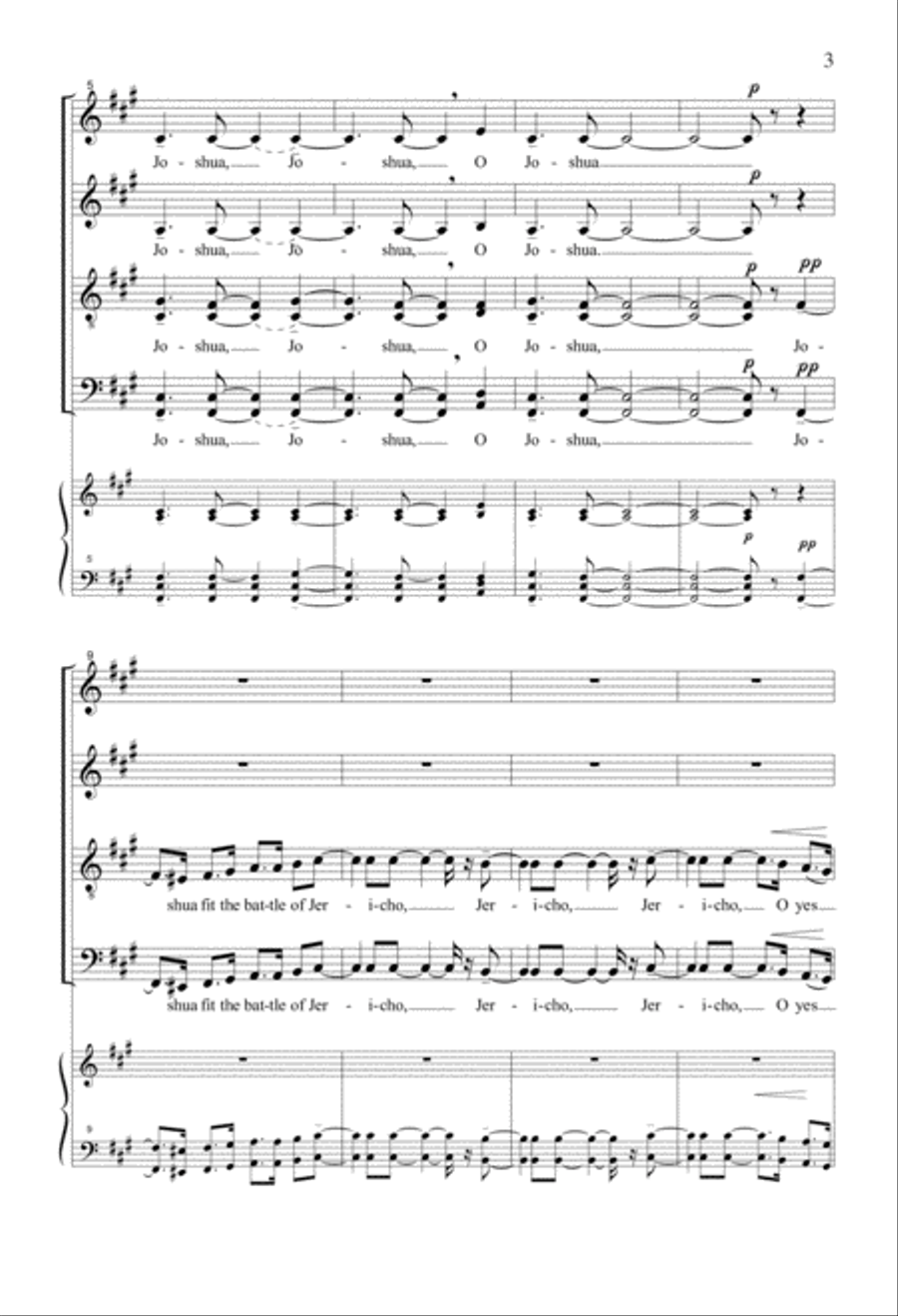 Joshua Fit The Battle Of Jericho 4-Part scores gallery preview page 2